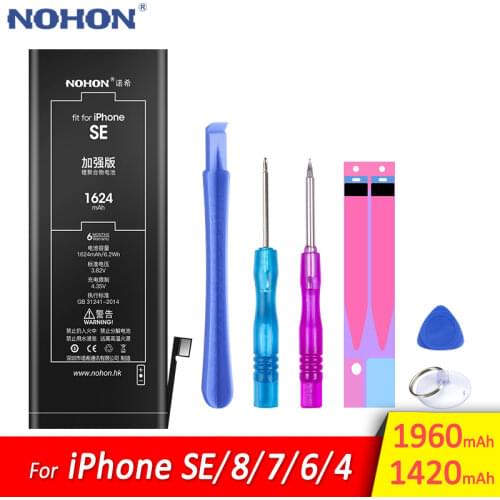 NOHON Original Battery For iPhone SE 8 7 6 4 4G 6G 7G 8G For iPhone8 iPhone7 iPhone6 iPhone4 Lithium Polymer Phone Bateria