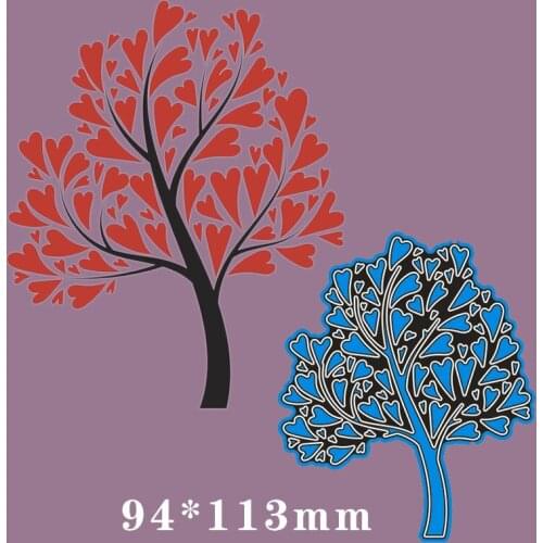 Metal Cutting Dies Heart Tree For Card DIY Scrapbooking stencil Paper Craft Album Template Dies 94*113mm