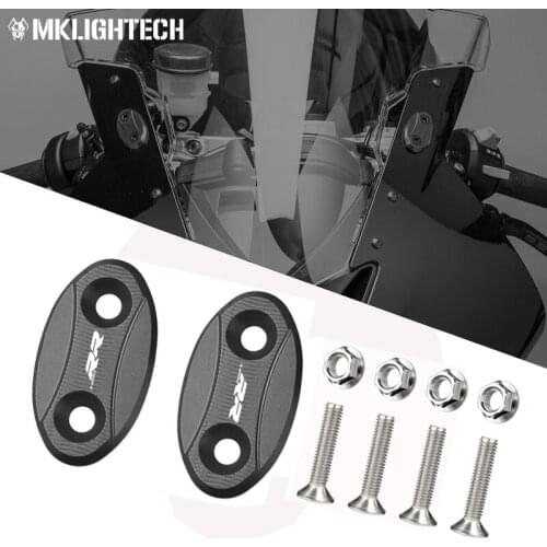 MKLIGHTECH Aluminum Mirror Hole Cover Plug Decorative Cap Mirror Driven Eliminators For BMW S1000RR S 1000 RR 2009-2018 17 16 15