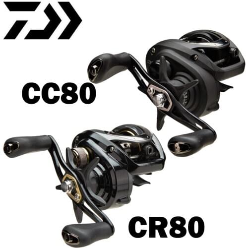 DAIWA CR80/CC80 Baitcasting Fshing Reel 6.8:1/7.5:1 7KG Power 195g Light Weight Reduce Resistance Design Strength body Smoothly