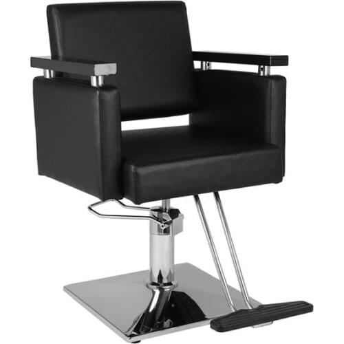 Hair Beauty Equipment Hydraulic Barber Chair Modern Black Styling Salon Haircut Heavy-duty pump Can be rotating lifting put down