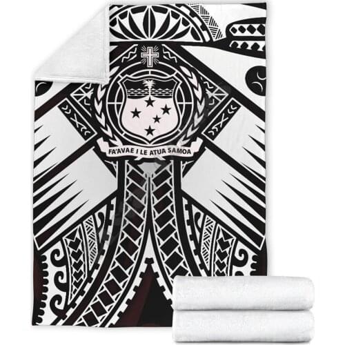 Samoa Premium Blanket Samoa Seal with Polynesian Tattoo printed Wearable Blanket Adults/kids Fleece Blanket Sherpa Blanket 02