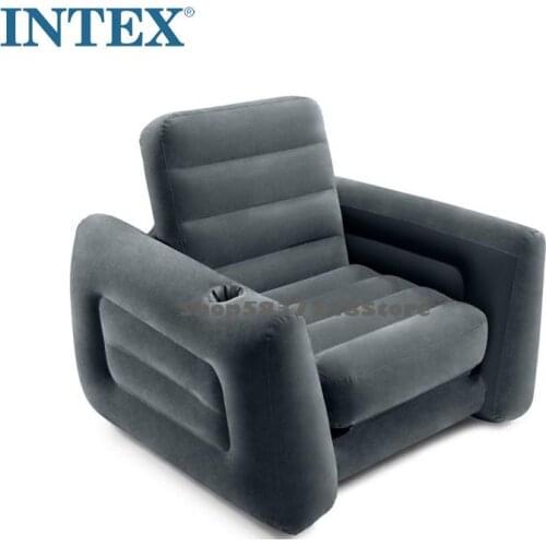 Genuine Intex Single Inflatable Flocking Sofa Leisure Sofa Folding Sofa Bed