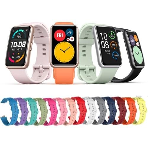 2pcs Replacement Silicone Watchband For Huawei Watch Fit Band Correa Smart Wrist Strap Wristband Pulseira Bracelet Sports