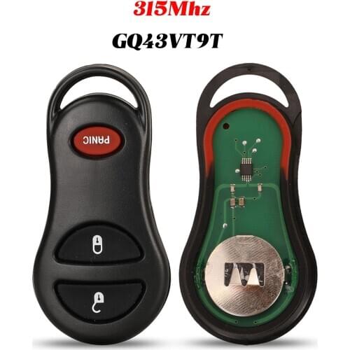Jingyuqin For Dodge Durango Jeep Chrysler Concorde 300M 2001-2004 Fob 3Button 315Mhz Remote Smart Car Key GQ43VT9T