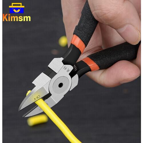 5"/ 6"Inch Frosted Rubber Handle Pliers Plastic Nippers CR-V Steel Electrician Tool Wire Stripping Fast Household Wire Cutter