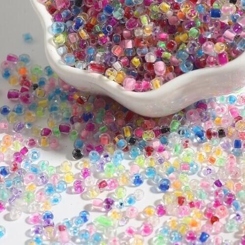 1000pcs 2/3/4mm Mix Color Glass Bead Loose Spacer Beads for Diy Needlework Jewelry Making Handmade Bracelet Necklace Accessories