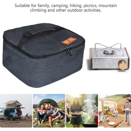 Camping Gas Tank Storage Bag,Cookware Bag, 600D Oxford Cloth Pot Stove Bags, Waterproof Outdoor Organizer Picnic Tableware Bag