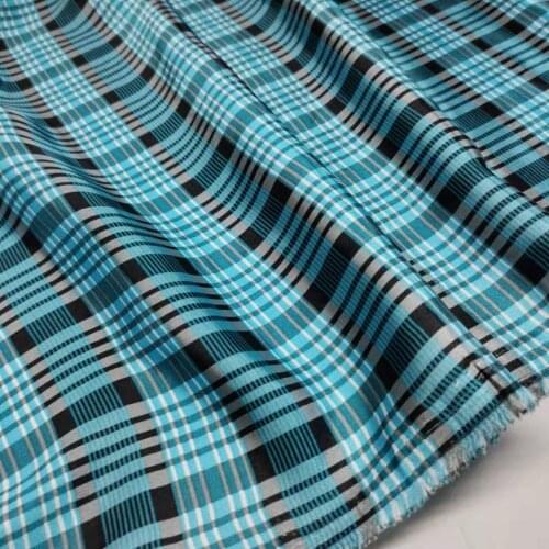 Print fabric satin check Soft ethnic Sateen tilda craft scarf Fabric silky printed DIY sewing ribbon Fabrics