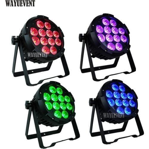 4pcs with Flycase 12x18W Waterproof Wireless battery Light Remote APP WIFI control outdoor rechargeable powered uplight