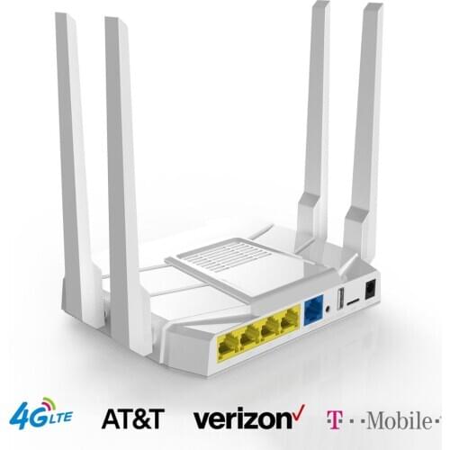 Wiflyer WE1326-BKC 10/100/1000Mbps 4G LTE Router Wireless Solution 4G Modem For SIM Cards Unlocked Gigabit Router 2.4G&5.8G Band