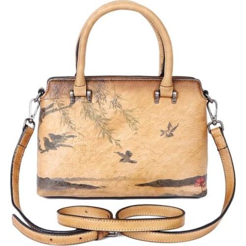 Women Handbag Genuine Leather Handmade Bag,Vintage Top Tote Shoulder Bags Handbag Crossbody Bags 2021 Fashine New Style