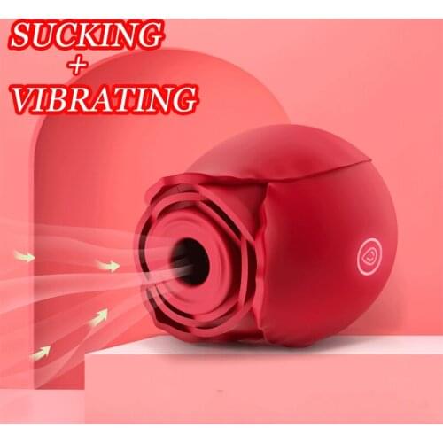 Rose Flower Sucking Vibrator for Women Clit Sucker Vaginal Clitoral Stimulate Erotic Sex Toys For Adult Masturbator Nipple