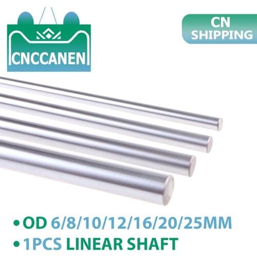 1PC 6mm 8mm 10mm 12mm 16mm 20mm 25mm OD Linear Shaft Cylinder Rail Chrome Plated Round Rod Optical Axis for CNC 3D Printer Parts