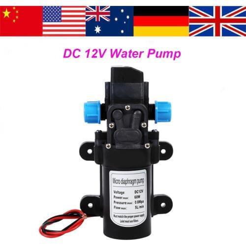 1 PC Water Pump High Pressure Self Priming Water Pump 12V 60W bomba de agua 115Psi For Caravan Camping Boat pompe a eau