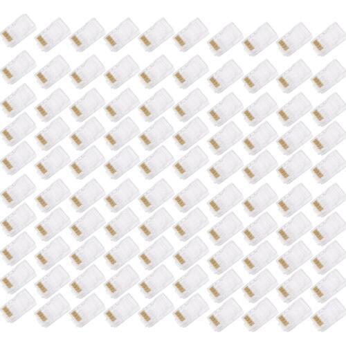 1 Bag 100Pcs RJ45 8-Pin Connector CAT6 Network Cable Modular Ethernet Crystal Plugs High Speed New