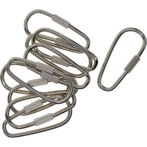 10pcs Steel Carabiner D-Ring Locking Carabiner Key Chain Clip Hook Screw Gate Buckle for Climbing Caving Fishing Hiking Travell
