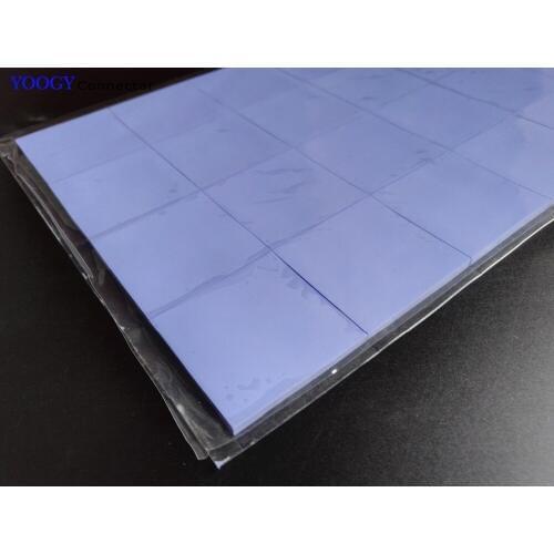 100 pcs/lot) 30*30mm Thickness=1mm Blue Silicone thermal pads, Commonly used for circuit board fan cooling