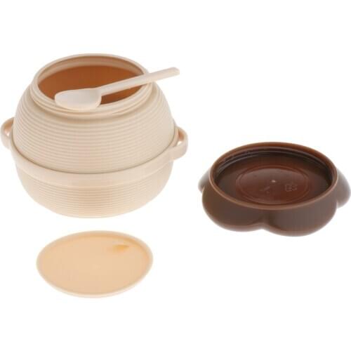 2pcs Plastic Makeup Jar Refillable Face Cream Serum Mud Mask Container Pot