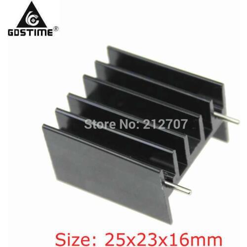 200 Pieces/lot Gdstime 25x23x16mm Heatsinks MTDA7294 / L298 Amplifier Transistor Heatsink With Needle