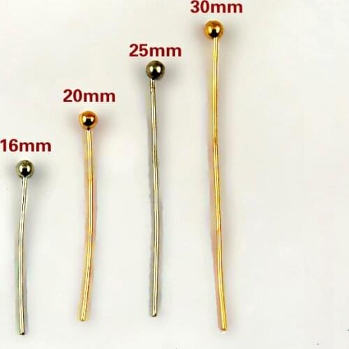 2015 Fashion Gold/ Rhodiun Plated Ball Head Pins Multi Size Jewelry Findings
