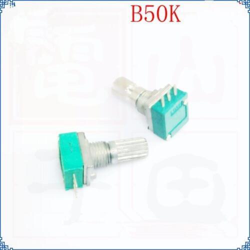 20pcs B50K potentiometer single 50k potentiometer RV09 sealed volume potentiometer RV09 15mm handle for amplifier