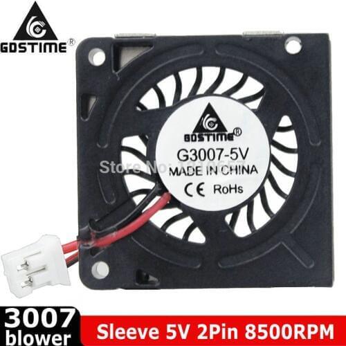 3007 30mm Micro Blower Fan 5V 2 Pin Silent 30x30x7mm 3CM Mini DC Brushless Turbo Cooling Fans for RC Model Projector 3D Printer