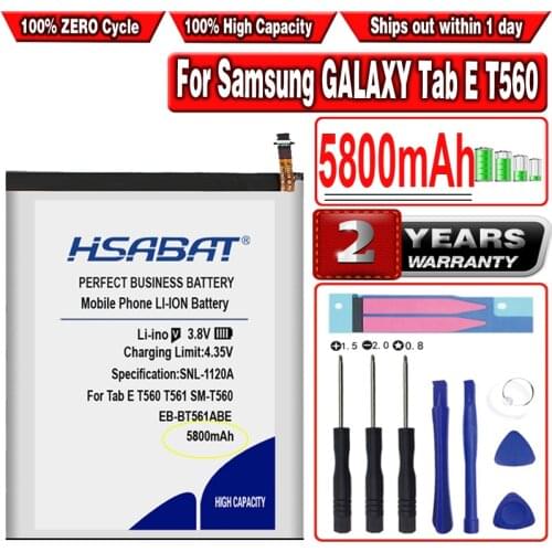 HSABAT 5800mAh EB-BT561ABE Battery for Samsung GALAXY Tab E T560 T561 SM-T560 SM-T567V Series