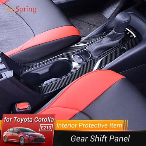 Car Console Gearbox Gear Shift Panel Trim Frame Cover Sticker Strips Garnish Styling for Toyota Corolla 2019 2020 2021 E210 12th