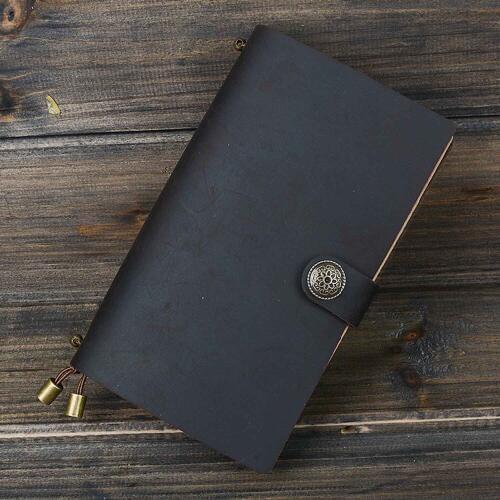 Genuine Leather Handmade Travelers Notebook Refillable Journal Notebook Planner Diary Business Notepad for Sketching Writing