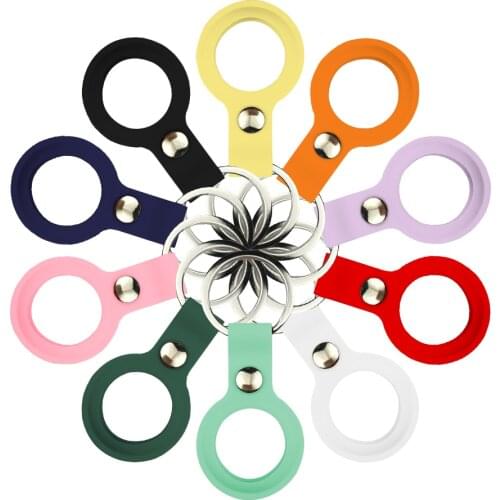 For Apple Airtag Case Silicone Protective Sleeve Cover Keychain Airtags-tracker Silicone Case For Airtags Accessories