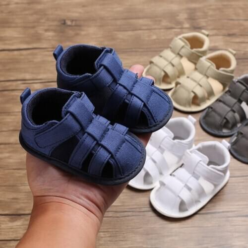 Baby Canvas Sandal for Baby Boys Girls Spring Summer Soft Bottom Anti-Slip Pre-Walker New First Walker Infant Toddler