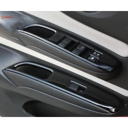 For Nissan Note 2021 2022 abs Black Car Interior Decoration Door Window Switch Cover Trims Car Accessories Right Hand Driver