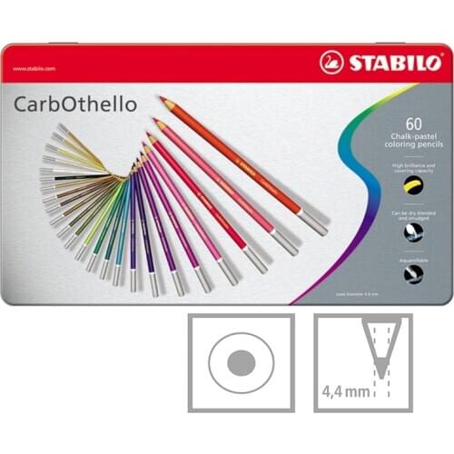 Germany Stabilo 1460 60 color water soluble 4.4mm lead color pencil CarbOthello pastel chalk pencil