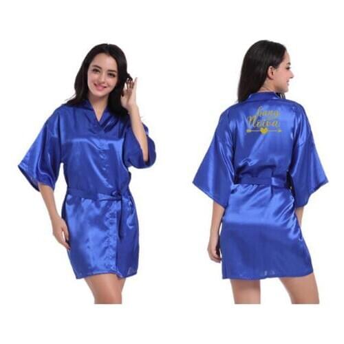 Personalized Portugal noiva gang da novia robes bride to be team bride bachelor party favors robe kimono bridal gift
