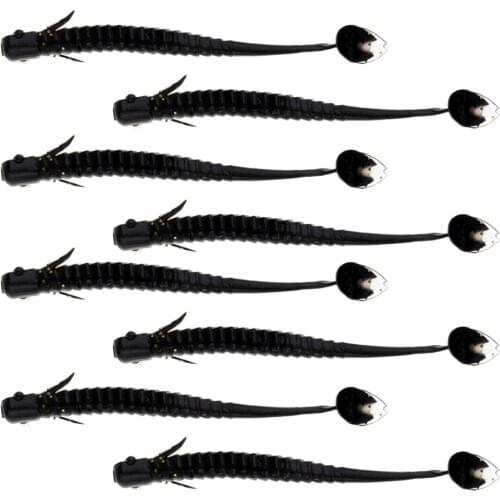 8pcs Artificial Simulation Fishing Lure Bionic Soft Silica Gel Bait Fishing Tackle Lifelike with Various Colors