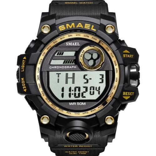 Smael Military Watch Led Digital Watch Men Silicone Strap Electronic Watches Fashion Sports Watches Men Erkek Kol Saati