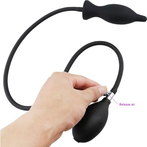 Inflatable Anal Plug With Pump Expandable Butt Plugs Prostate Massage Adult Products