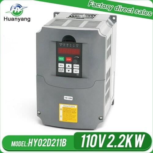 New Huanyang 110V variable frequency drive VFD inverter 2.2kw