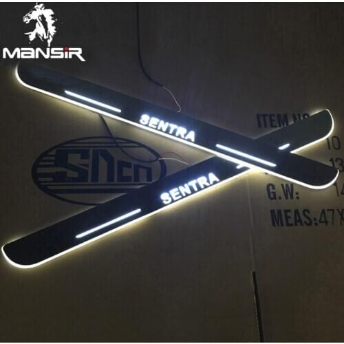 LED Door Sill Lights For Nissan Sentra 2012 -2016 2017 2018 2019 Plate Guard Pathway Welcome Car Scuff Led Light Pedal Light