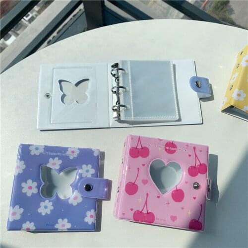 3 inch Polaroid Photo Album Can Replace Inner Pages 20 Sheet Loose Leaf PP Butterfly Love Three-Hole Picture Storage Case Album