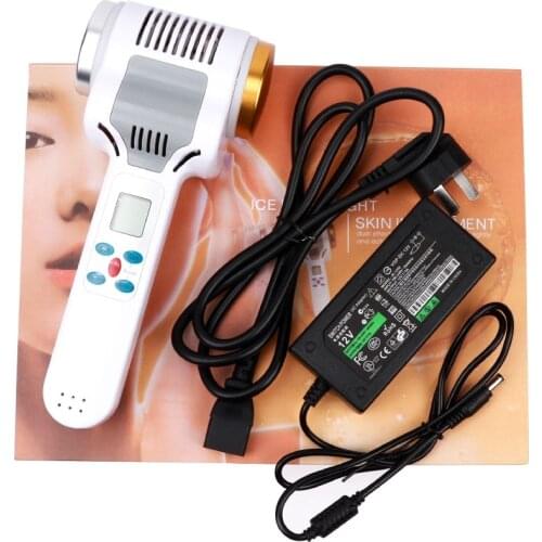 Ultrasound Hot Cold Hammer Cryotherapy Warm Ice Heating Facial Skin Lifting Tighten Face Rejuvenation Ultrasonic Cryotherapy