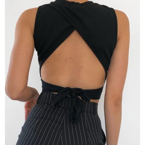 Women Sexy High Street Round Neck Long Sleeve Backless Lace Up Bow Tie Necktie Casual Shirt Blouse Top