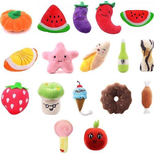 Animals Cartoon Dog Toys Stuffed Squeaking Pet Toy Cute Plush Puzzle For Dogs Cat Chew Squeaker Squeaky Toy For Pet