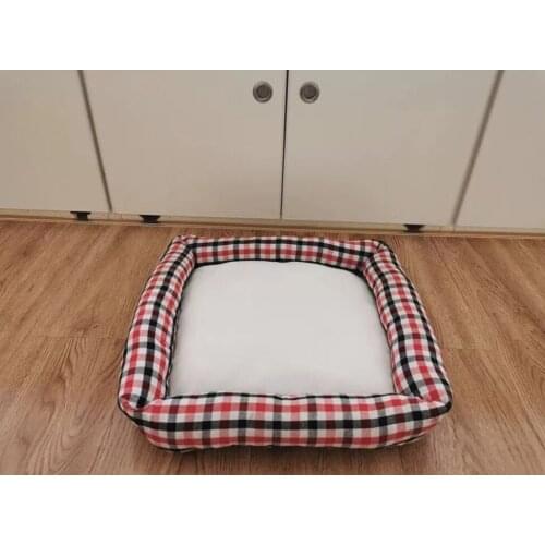 Winter Warm Pet Home Fabric Lattice Washable Pet House Warm Sleeping Pet Dog Bed Pet Mat Supplies