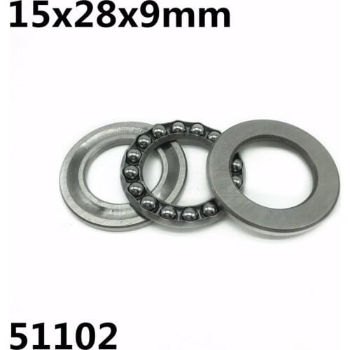 10Pcs 51102 15x28x9mm Axial Thrust Ball Bearings 8102 High quality