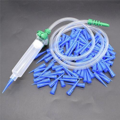 10cc Industrial Syringe Barrel with 100pcs 22G Tapered Dispensing Tips and Dispenser Connector 10cc Glue Syringe Barrel Adapter
