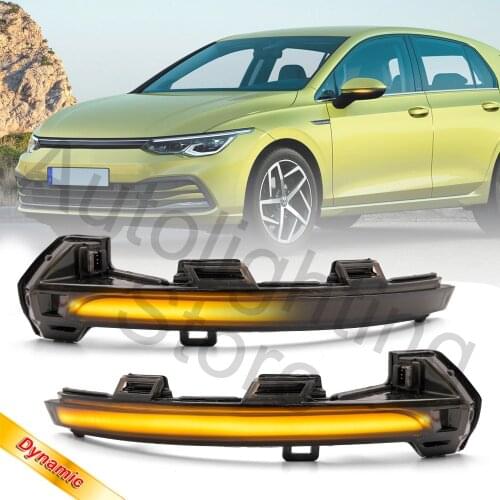 2X Dynamic Sequential Blinker LED Side Mirror Turn Signal Indicator Light for Volkswagen Passat B8 Sedan VW Golf 8 Mk Arteon