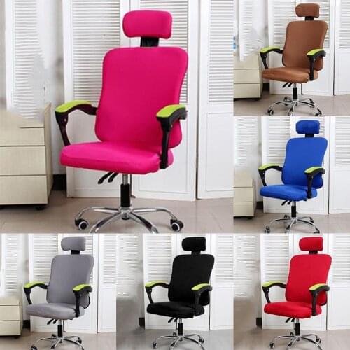 3Pcs Removable Stretchable Office Computer Chair Covers - Split Design Universal Rotating Chair Seats
