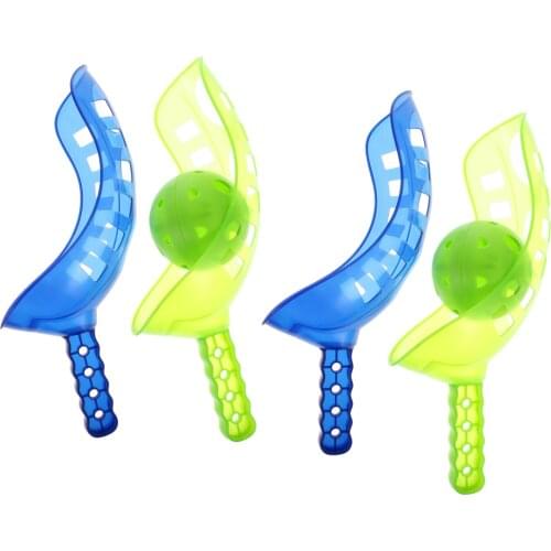 4Pcs Fun Air Scoop Ball Toss and Catching Game Children Family Summer Garden Outdoor Activity Yard Fun Sport Game Toy Play Fun